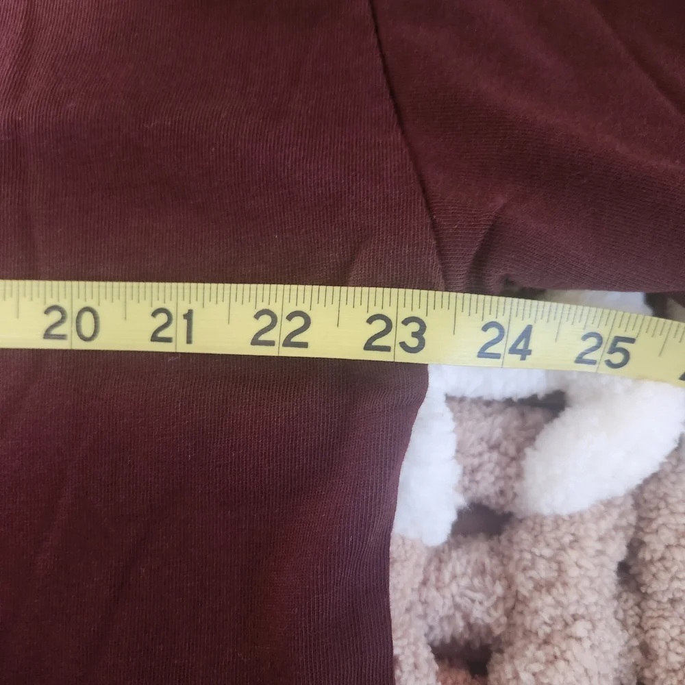 LOFT Women's Maroon Short Sleeve Tee - Picture 5 of 7